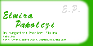elmira papolczi business card